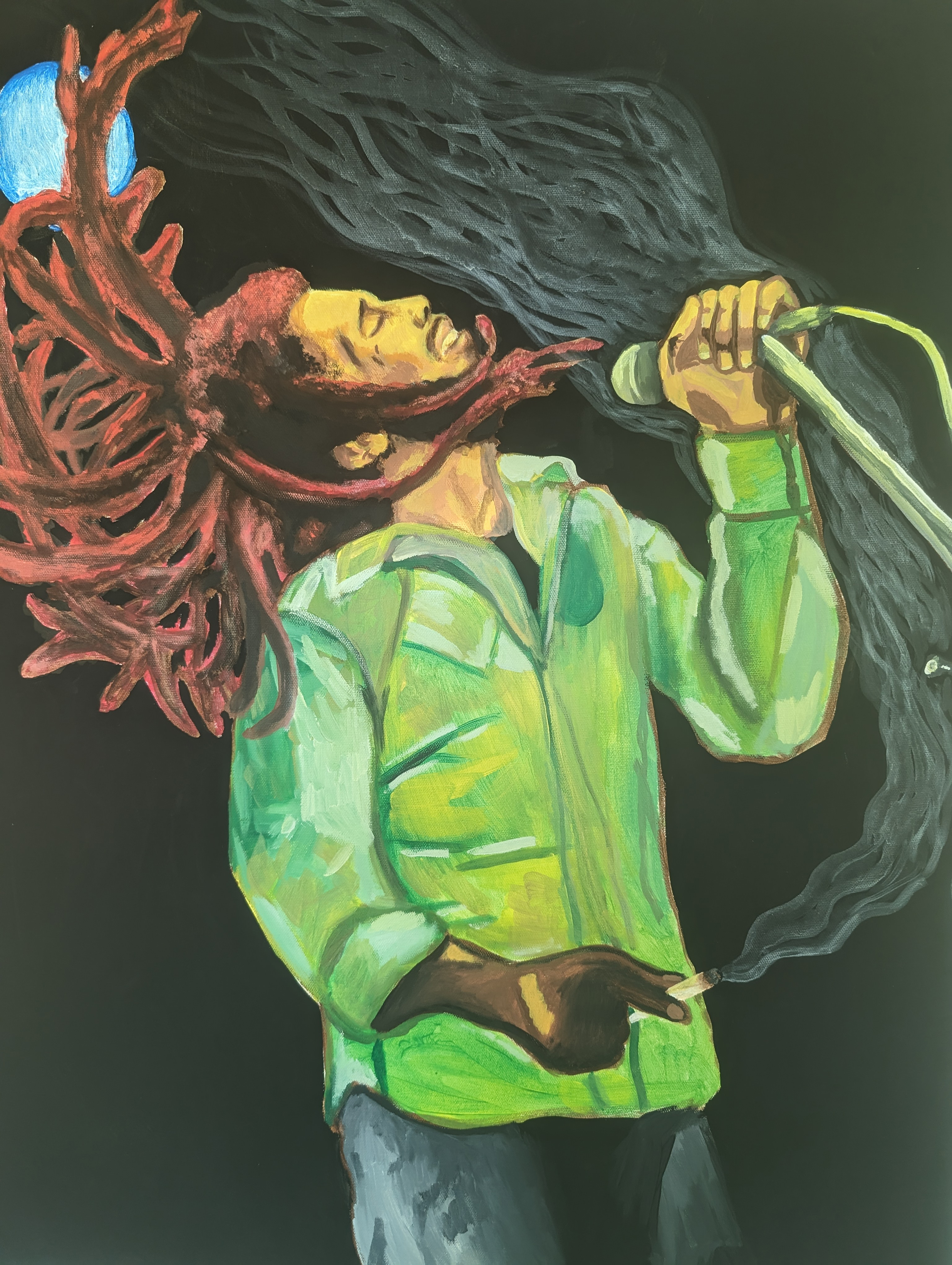 Painting of Bob Marley