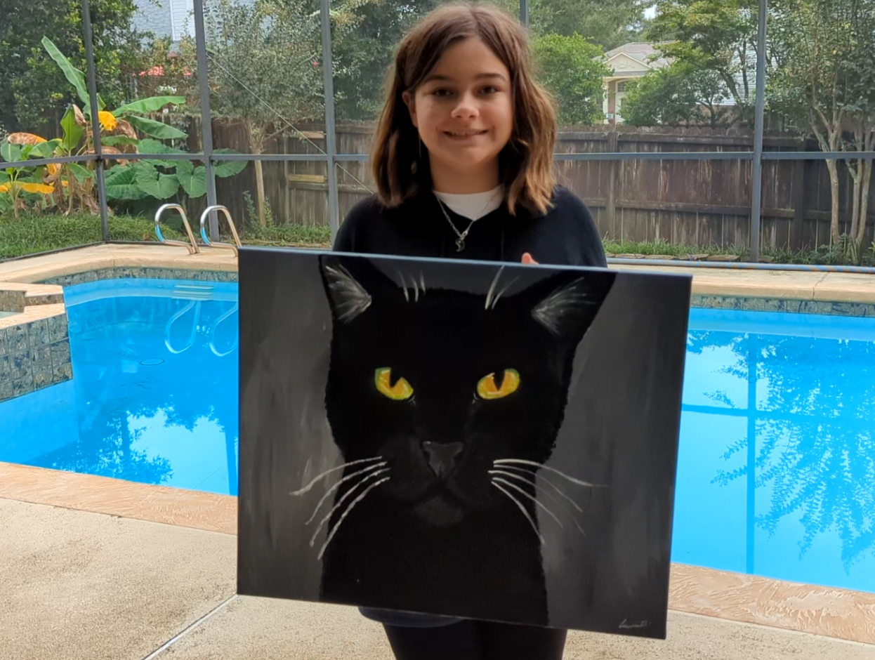 Laura Richter with Puppy the Cat